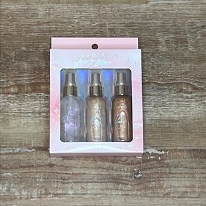 Xime Beauty 3 piece set liquid shimmer, highlight, multi dimensional body spray